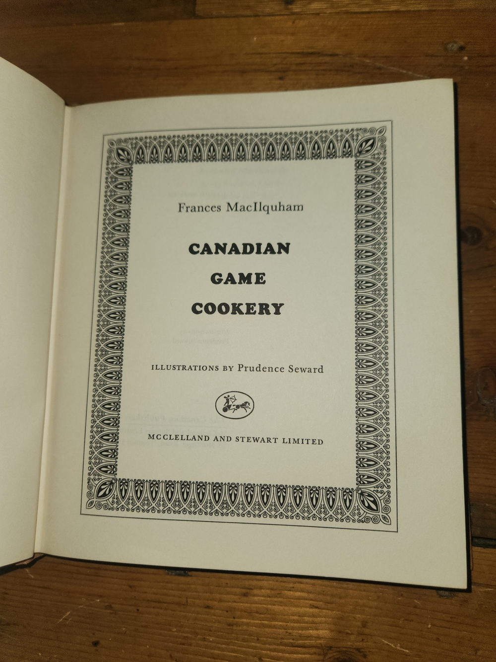 Vintage Canadian Game Cookery by Frances MacIlqwham  Hard Cover Cookbook Illust